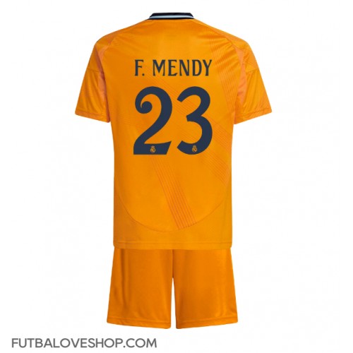 Dres Real Madrid Ferland Mendy #23 Preč pre deti 2024-25 Krátky Rukáv (+ trenírky)